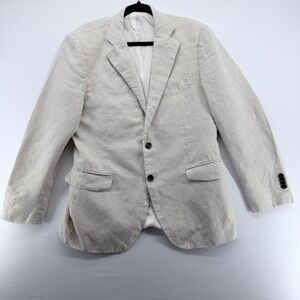 Suitsupply Mens Baird McNutt Irish Linen Blazer Sport Coat Beige Oatmeal